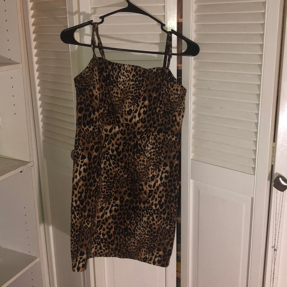 leopard mini dress